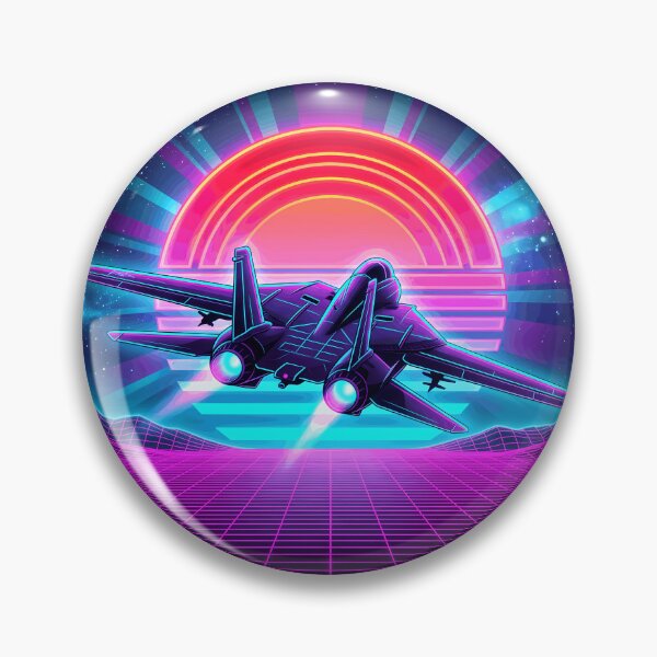 Artikelvorschau, Synthwave-Kampfjet entworfen und verkauft von Design-Illusi0n.