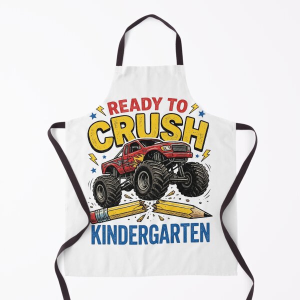 Item preview, Ready To Crush Kindergarten Monster Truck Back To School Boys designed and sold by raedattia.