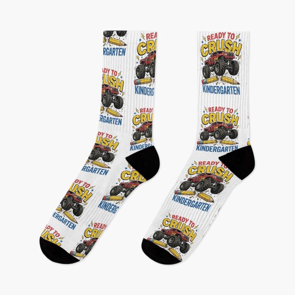 Item preview, Ready To Crush Kindergarten Monster Truck Back To School Boys designed and sold by raedattia.