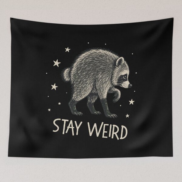 Item preview, Vintage Awkward Raccoon Woodland Humor designed and sold by AMICO77.