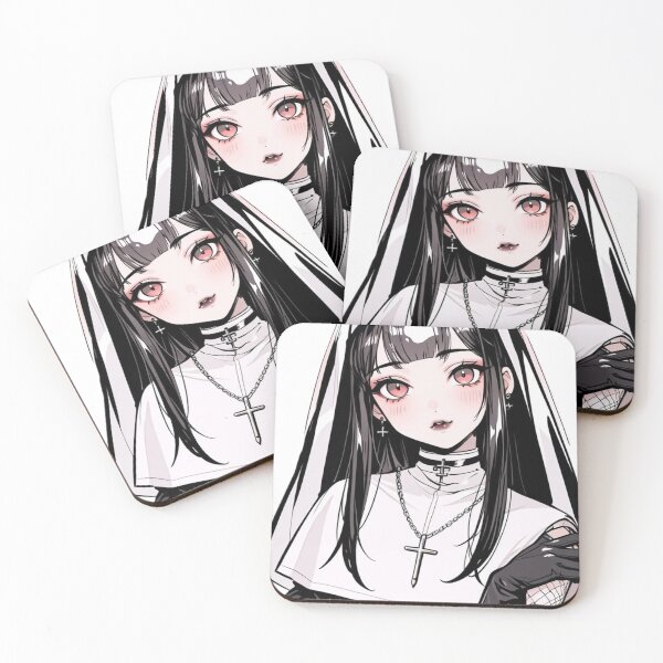 Item preview, Cute Gothic Nun Girl | Dark Anime Chibi Artwork designed and sold by AnimDream .