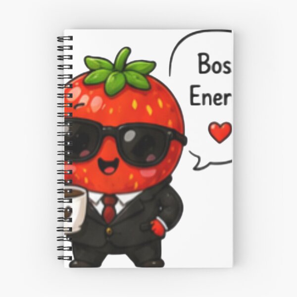 Item preview, Cute Boss Strawberry with Coffee Kawaii Sticker designed and sold by DailyDoodlesBySumbul.