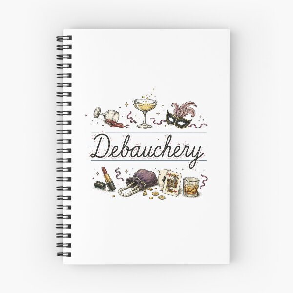 Item preview, Debauchery | Vintage Handwriting Practice Parody designed and sold by ChickenFund.