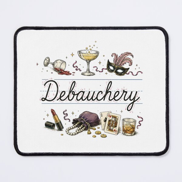 Item preview, Debauchery | Vintage Handwriting Practice Parody designed and sold by ChickenFund.