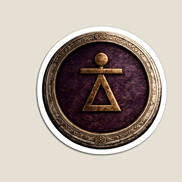 Item preview, Sign of Tanit Medallion — Bronze & Tyrian Purple designed and sold by The Painted Fence.