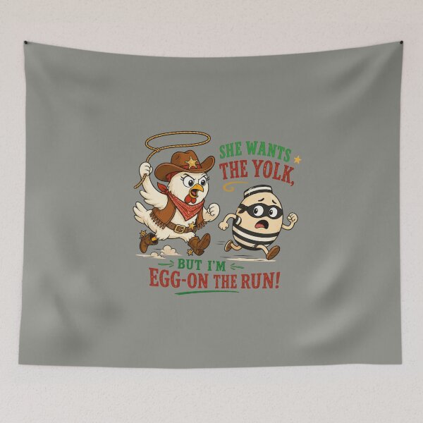 Item preview, The Great Eggscape – Funny Chicken & Egg Western designed and sold by Aimetoi.