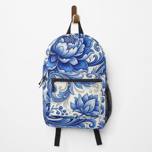 Item preview, Blue and white floral elegance designed and sold by Sigtrix.