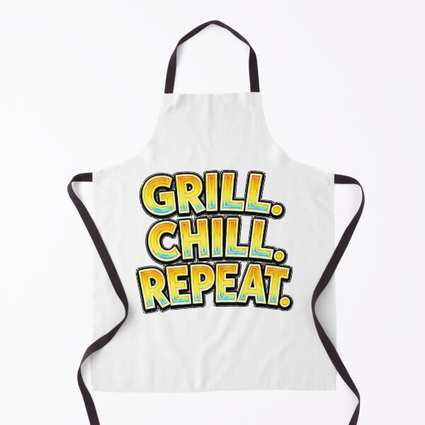 Item preview, Grill. Chill. Repeat. – Hand Drawn Childlike Typography designed and sold by Mac Sketches.