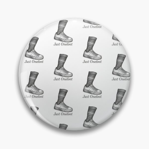 Item preview, Just Onefoot Single Shoe Amputee Joke | One Leg Recovery Sneaker Sticker designed and sold by pawsome purrfect.