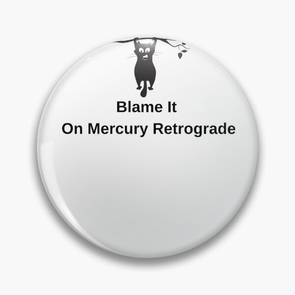 Item preview, Blame It On Mercury Retrograde | Funny Hanging Black Cat Astrology Design designed and sold by Milkydreamrose.