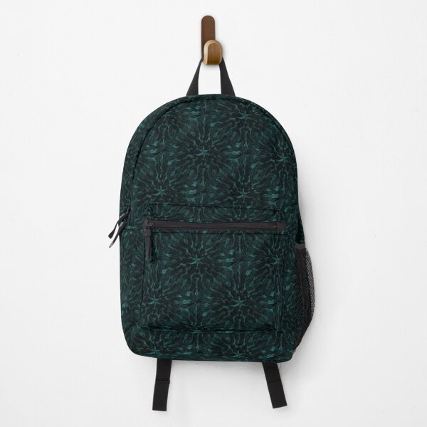 Item preview, Dark Teal Abstract Kaleidoscope Pattern with Midnight Texture designed and sold by TremainDigital.