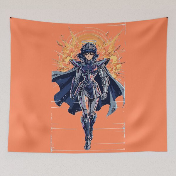 Item preview, Retrowave Vintage Anime Cyborg Space Princess designed and sold by KungPowUnicorn.
