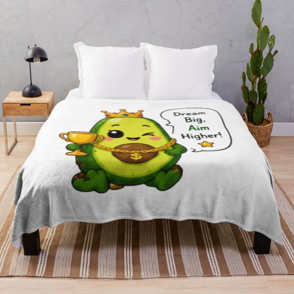 Item preview, Cute Motivational Avocado King Kawaii Sticker designed and sold by DailyDoodlesBySumbul.