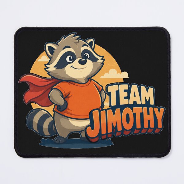 Item preview, Team Jimothy Superhero Cape Cartoon Feral Legend Gift for Raccoon Lovers designed and sold by Nightarel.