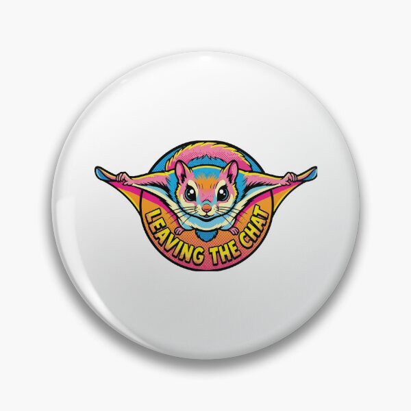 Item preview, Leaving The Chat Momonga Japanese Dwarf Flying Squirrel Pop Art designed and sold by Arc2020.