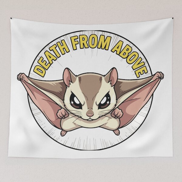 Item preview, Death From Above Momonga Japanese Dwarf Flying Squirrel Anime designed and sold by Arc2020.