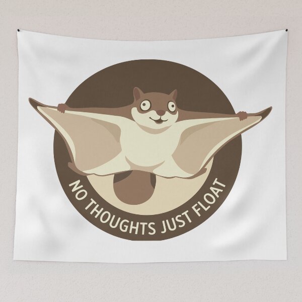 Item preview, No Thoughts Just Float Momonga Japanese Dwarf Flying Squirrel designed and sold by Arc2020.