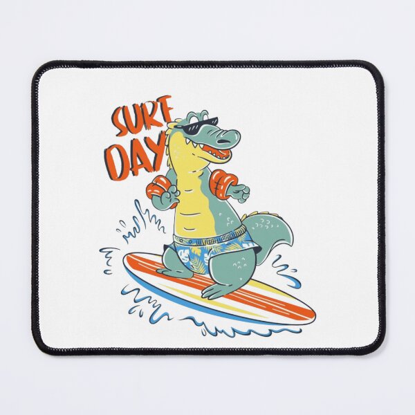 Item preview, Surf Day – Crocodile Surfer Cartoon Design ??♂️ designed and sold by WATEKE.