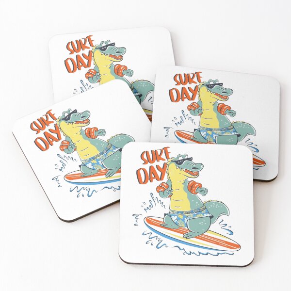 Item preview, Surf Day – Crocodile Surfer Cartoon Design ??‍♂️ designed and sold by WATEKE.