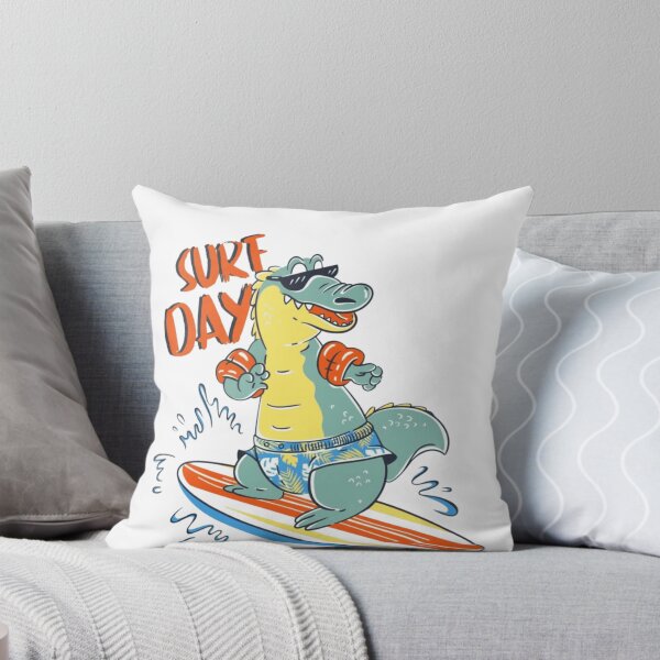 Item preview, Surf Day – Crocodile Surfer Cartoon Design ??‍♂️ designed and sold by WATEKE.