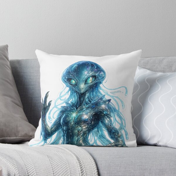 Item preview, Glowing Jellyfish Alien Portrait designed and sold by Ruamid.