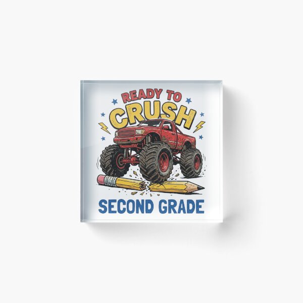 Item preview, Ready To Crush Second Grade Monster Truck Back To School Boys designed and sold by raedattia.