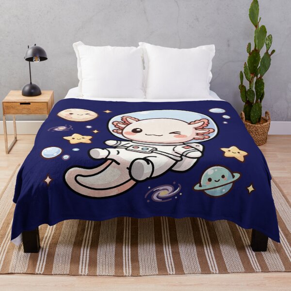 Item preview, Kawaii Axolotl Astronaut Floating in Space designed and sold by Mochii-studio.
