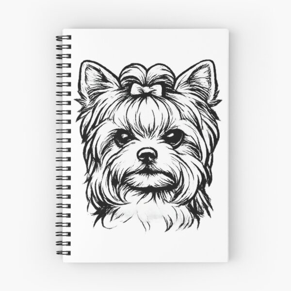 Artikelvorschau, Yorkshire Terrier Strichzeichnung | Hochwertiges Yorkie-Porträt entworfen und verkauft von zenithviv.