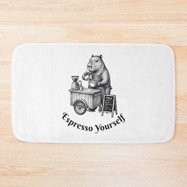Item preview, Espresso Yourself Capybara Barista Funny Coffee Lover Cute Animal T-Shirt designed and sold by StickerNestYou.