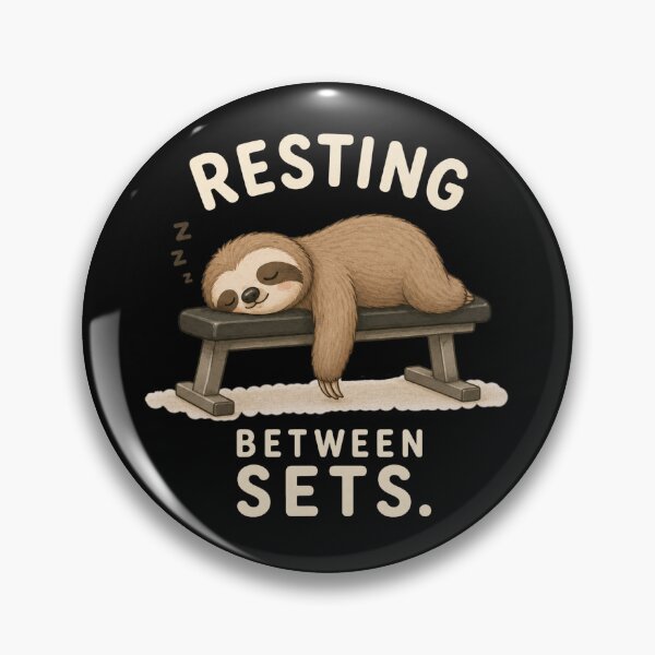 Item preview, Resting Between Sets Funny Sloth Gym T-Shirt | Cute Fitness Workout Design designed and sold by HumbleAthlete.
