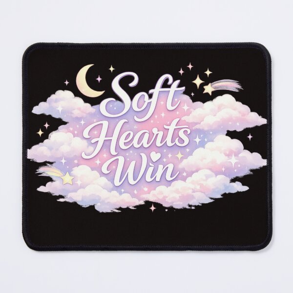 Item preview, Soft Hearts Win | Inspirational Kindness Typography Design designed and sold by VasiArtLab.