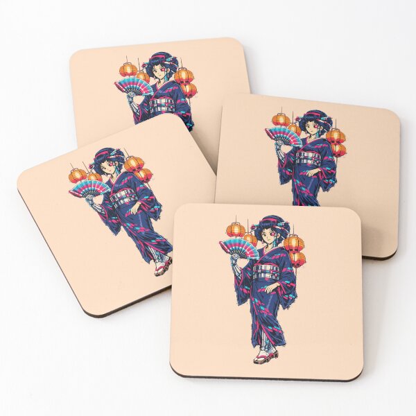 Item preview, Neon Retro Anime Geisha designed and sold by KungPowUnicorn.