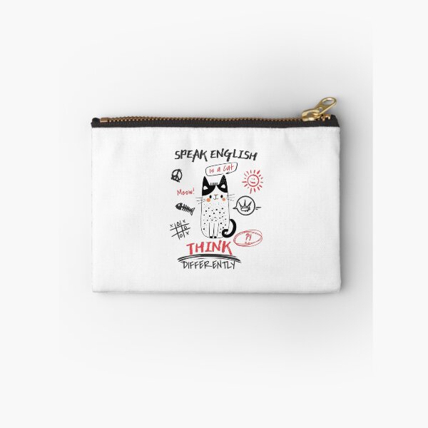 Item preview, Speak English Think Differently Cat Doodle designed and sold by lenalenspod.
