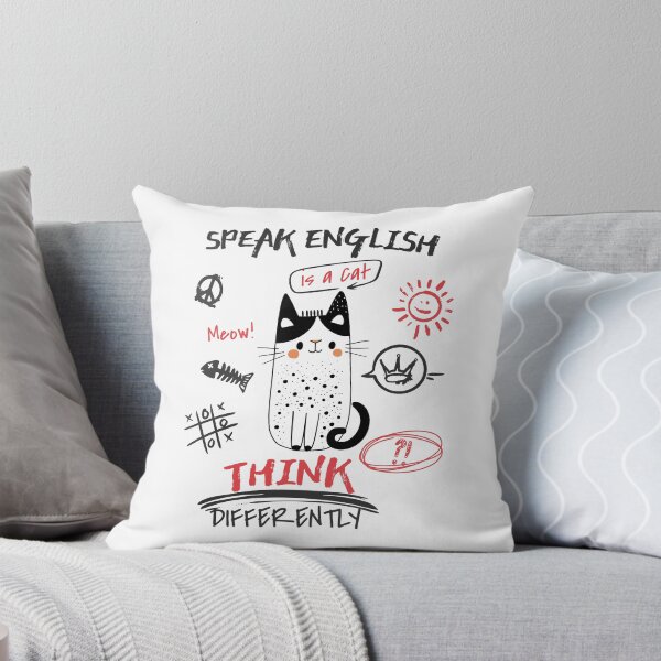 Item preview, Speak English Think Differently Cat Doodle designed and sold by lenalenspod.