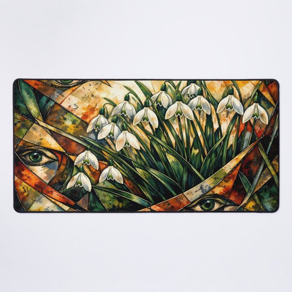 Item preview, Abstract Eyes and Snowdrops designed and sold by cuprum.