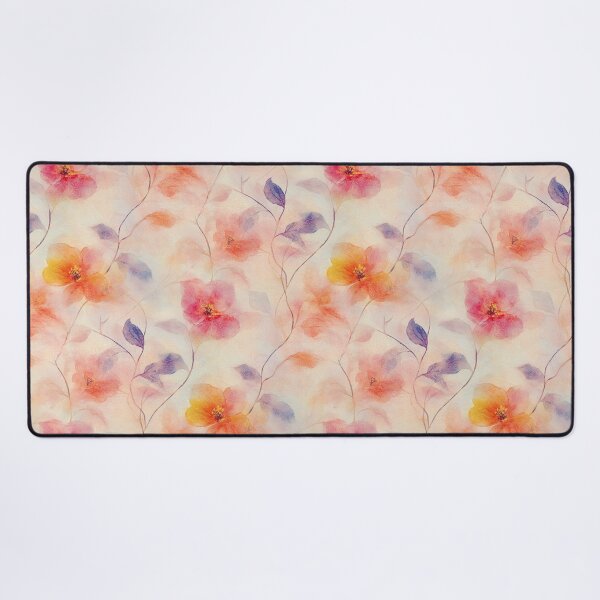 Item preview, Soft Watercolor Wildflower Pattern in Peach Pink and Lavender designed and sold by TremainDigital.