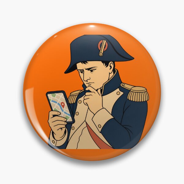 Item preview, Napoleon Using Google Maps – Lost Emperor Funny Meme Design designed and sold by ManggaeJM.