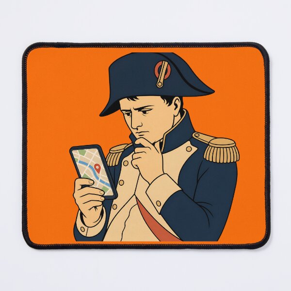 Item preview, Napoleon Using Google Maps – Lost Emperor Funny Meme Design designed and sold by ManggaeJM.