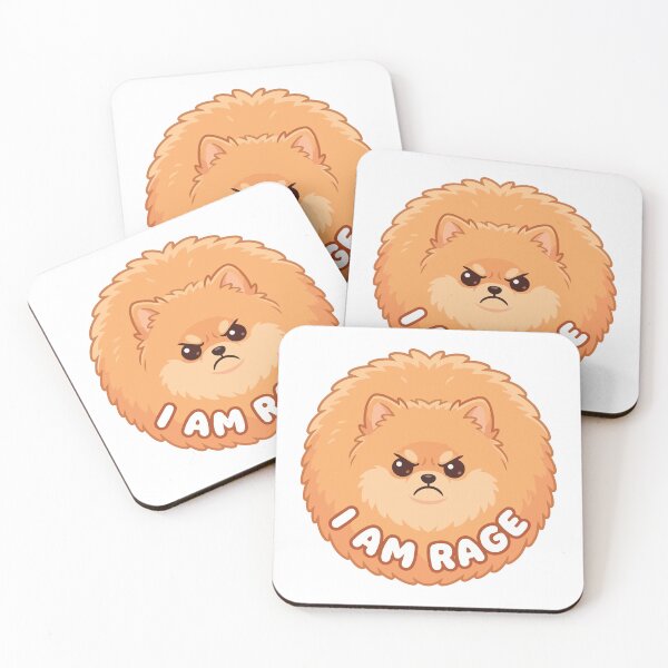Item preview, I Am Rage Funny Pomeranian Round Dog Meme designed and sold by Arc2020.