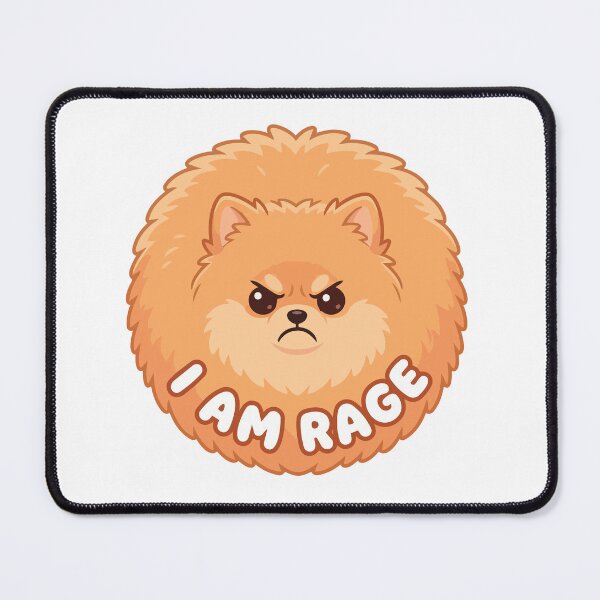 Item preview, I Am Rage Funny Pomeranian Round Dog Meme designed and sold by Arc2020.