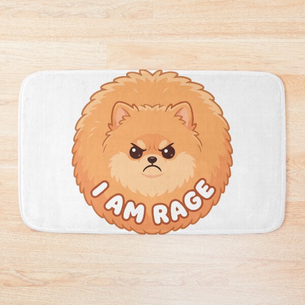 Item preview, I Am Rage Funny Pomeranian Round Dog Meme designed and sold by Arc2020.