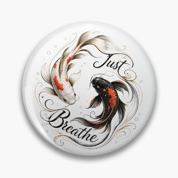 Item preview, Just Breathe Japanese Koi Fish T-Shirt | Zen Yin Yang Art | Mindfulness Quote | Japanese Aesthetic | Meditation Tee designed and sold by imbreath.
