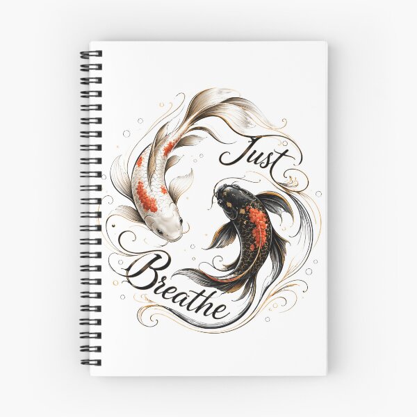 Item preview, Just Breathe Japanese Koi Fish T-Shirt | Zen Yin Yang Art | Mindfulness Quote | Japanese Aesthetic | Meditation Tee designed and sold by imbreath.