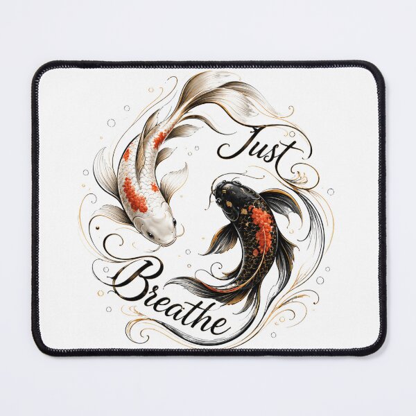 Item preview, Just Breathe Japanese Koi Fish T-Shirt | Zen Yin Yang Art | Mindfulness Quote | Japanese Aesthetic | Meditation Tee designed and sold by imbreath.