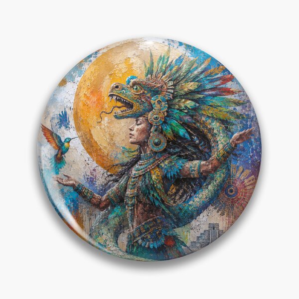 Item preview, Feathered Serpent Quetzalcoatl painting. designed and sold by GalleryKauffeld.