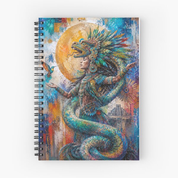 Item preview, Feathered Serpent Quetzalcoatl painting. designed and sold by GalleryKauffeld.