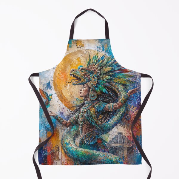 Item preview, Feathered Serpent Quetzalcoatl painting. designed and sold by GalleryKauffeld.