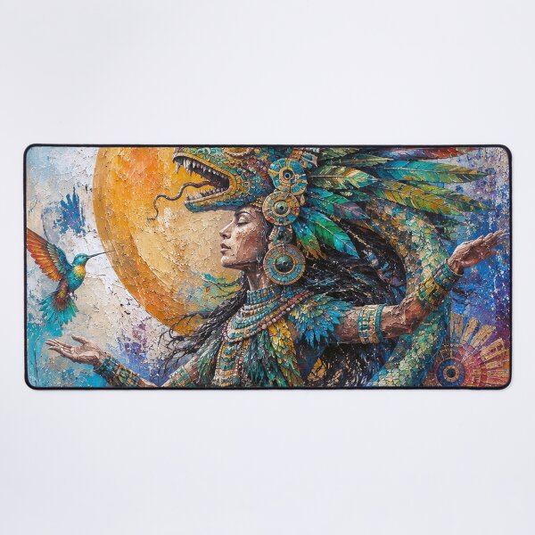 Item preview, Feathered Serpent Quetzalcoatl painting. designed and sold by GalleryKauffeld.
