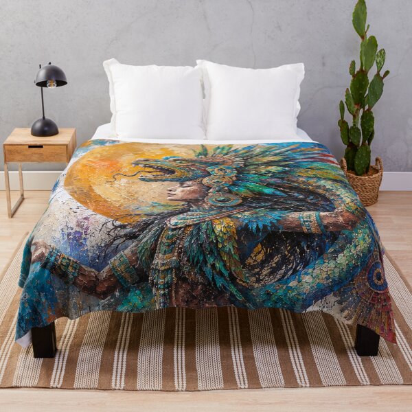 Item preview, Feathered Serpent Quetzalcoatl painting. designed and sold by GalleryKauffeld.