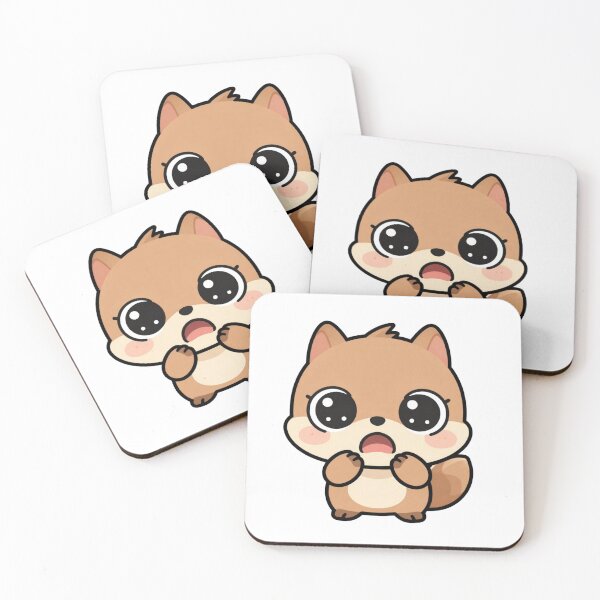 Item preview, Cute Surprised Kawaii Squirrel Cartoon | Adorable Squirrel Sticker & Gift Design designed and sold by Rood Art Studio.